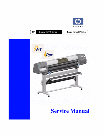 HP DesignJet 5000 HP Large-Format Printers DesignJet 5000 Series Service Manual